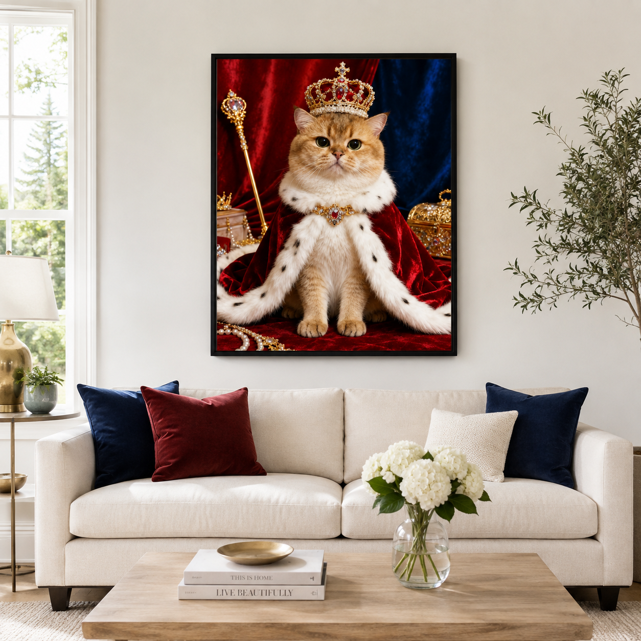 Royal Cat Canvas Wall Art Aura Canvas