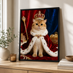 Royal Cat Canvas Wall Art Aura Canvas