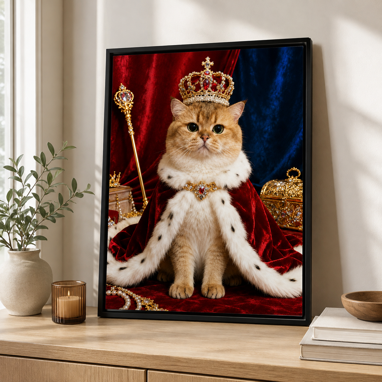 Royal Cat Canvas Wall Art Aura Canvas