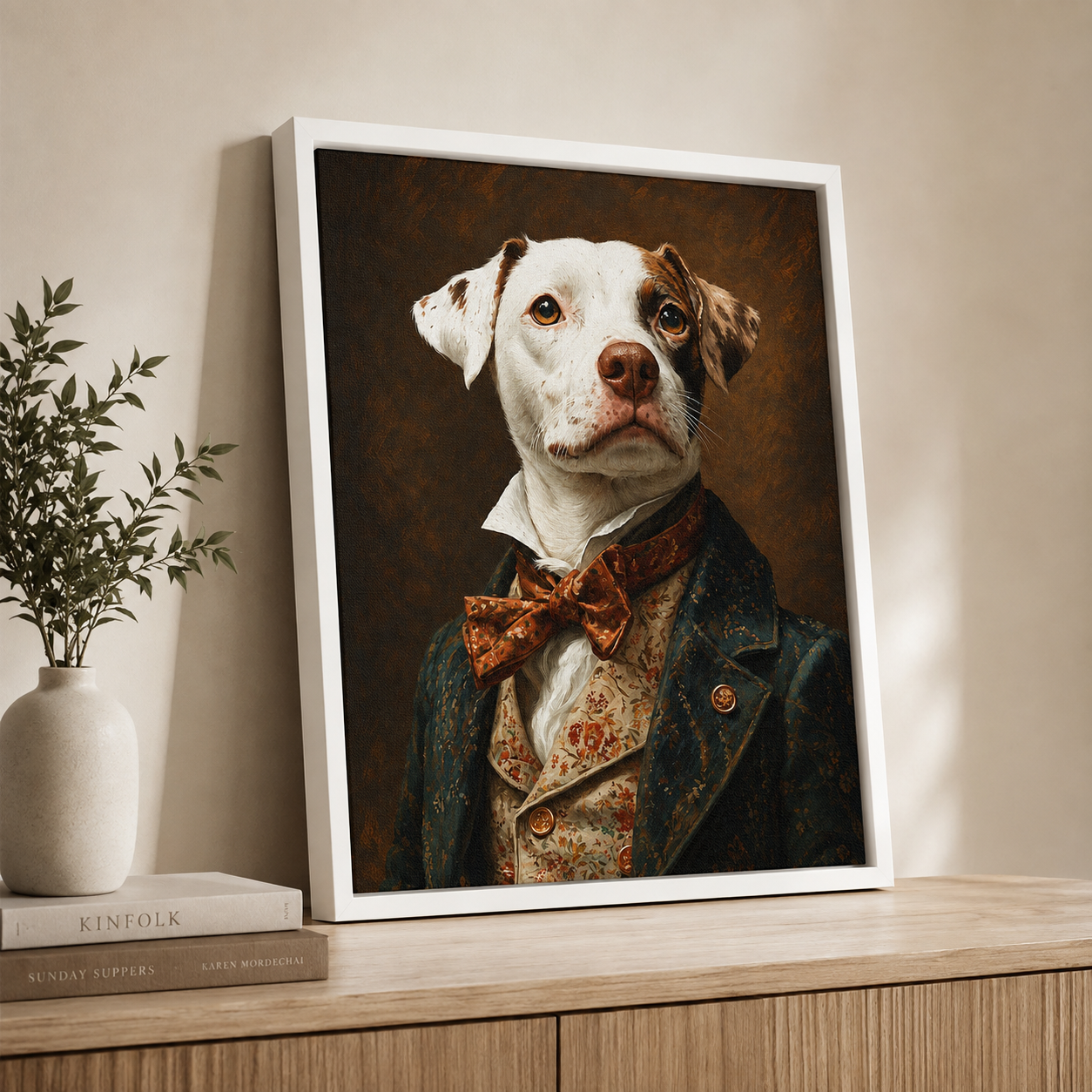 Distinguished Dog Portrait Canvas Aura Canvas