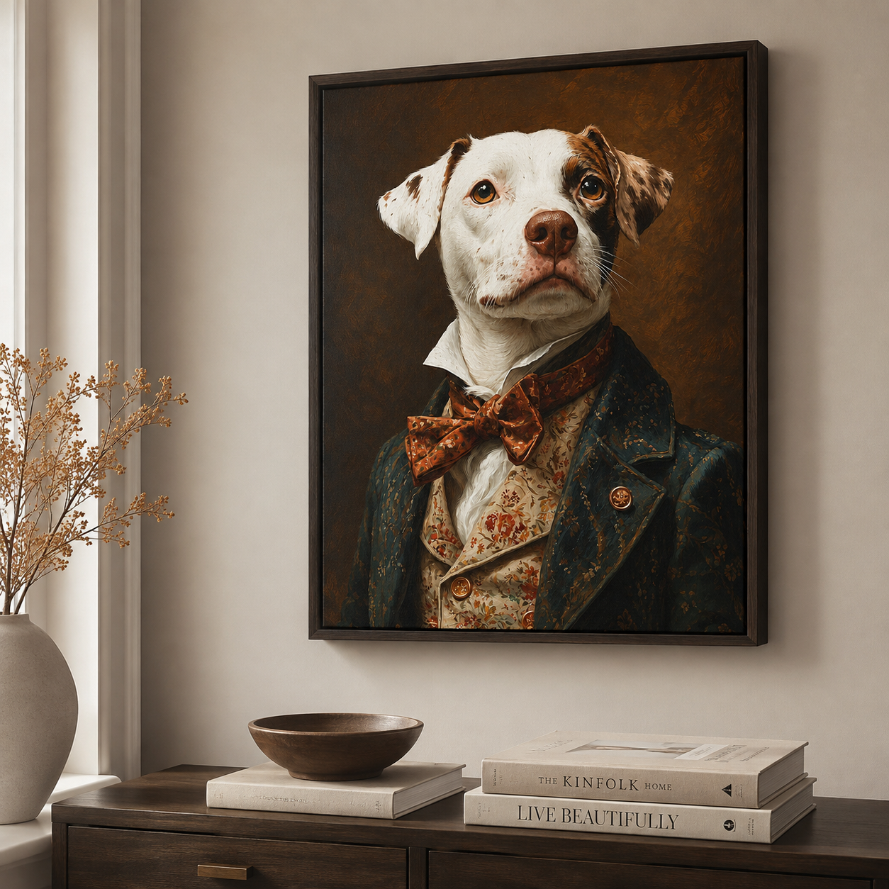 Distinguished Dog Portrait Canvas Aura Canvas