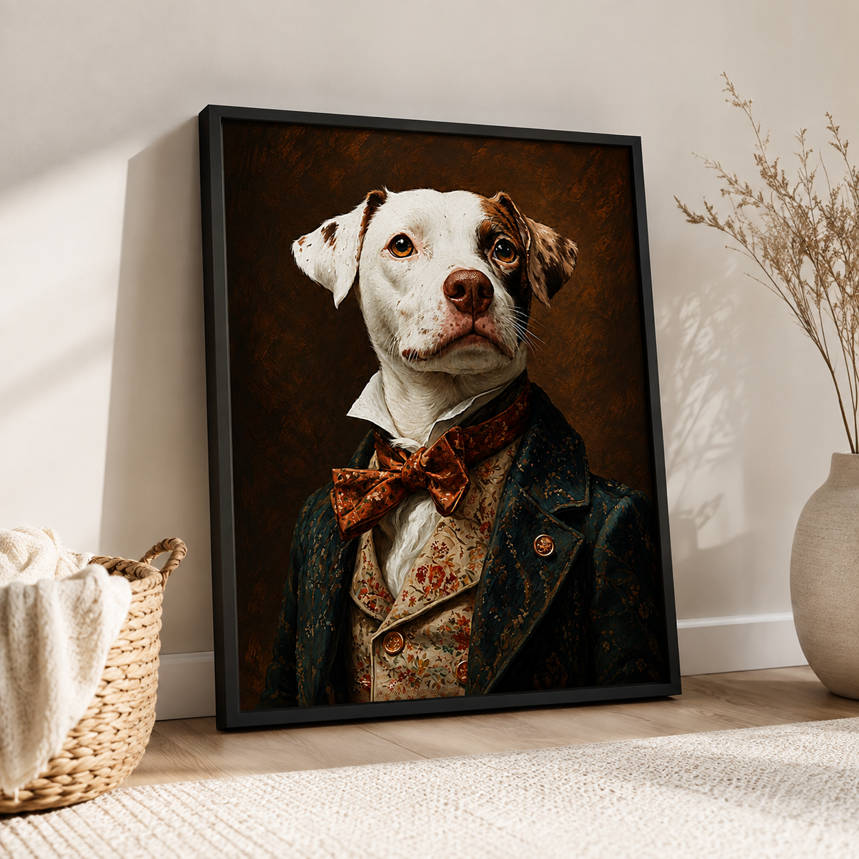 Distinguished Dog Portrait Canvas Aura Canvas