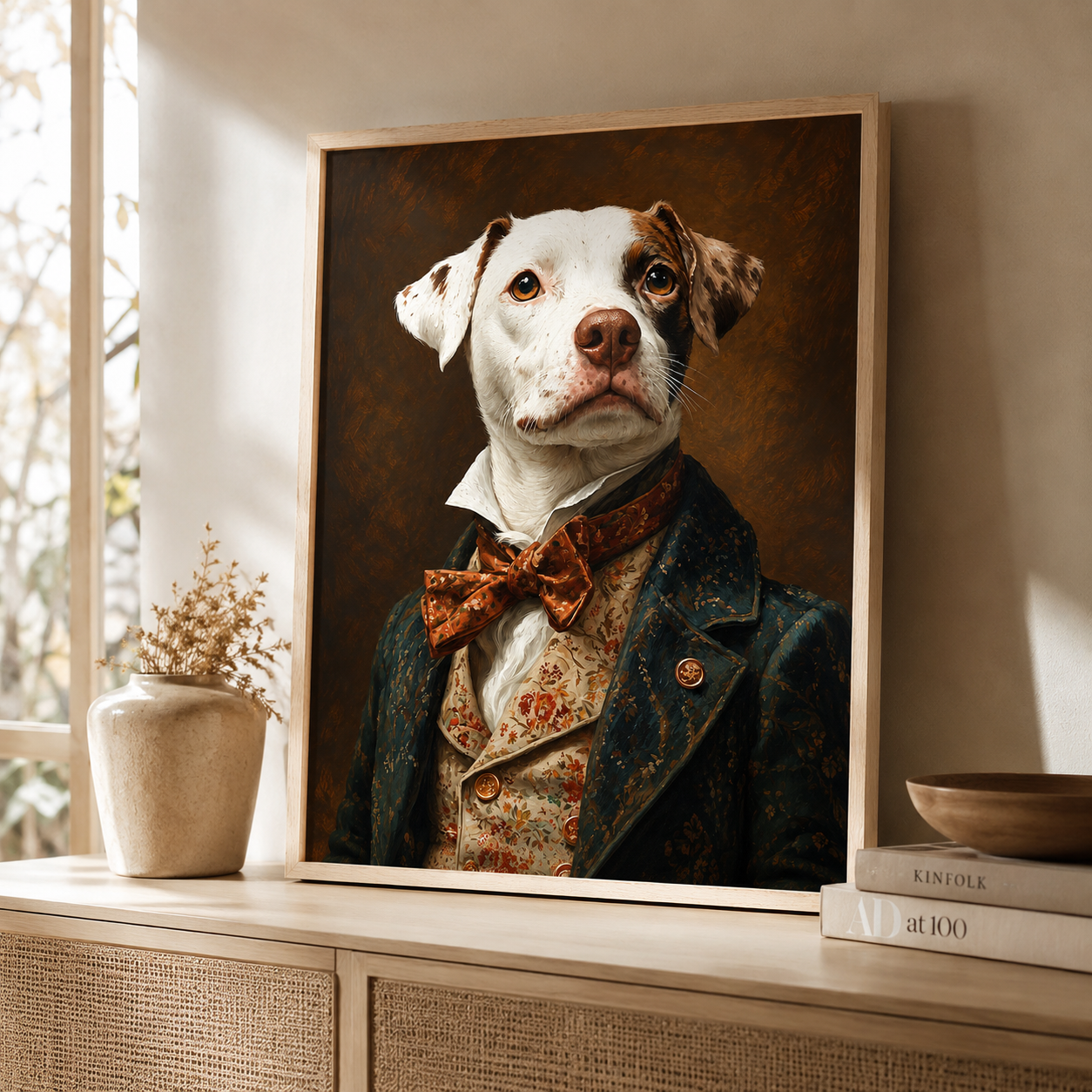 Distinguished Dog Portrait Canvas Aura Canvas
