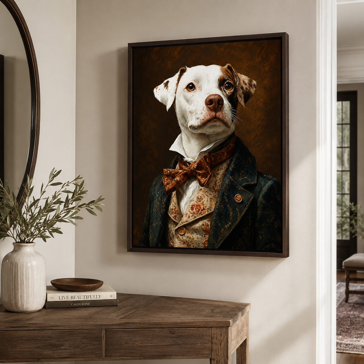 Distinguished Dog Portrait Canvas Aura Canvas