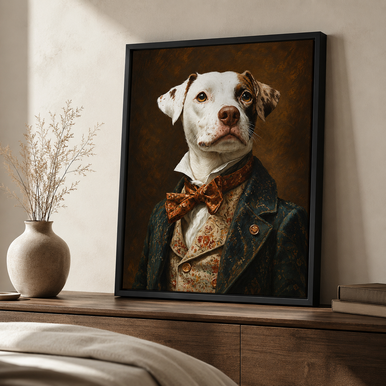 Distinguished Dog Portrait Canvas Aura Canvas