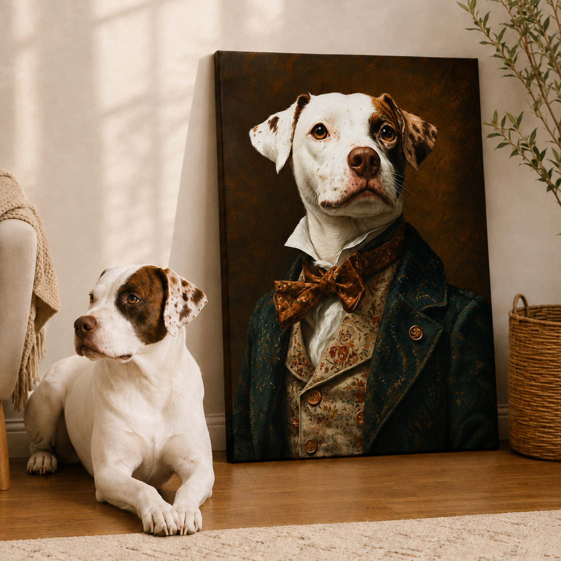 Distinguished Dog Portrait Canvas Aura Canvas