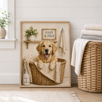 Custom Pet Laundry Room Portrait Canvas Aura Canvas
