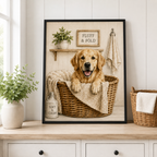 Custom Pet Laundry Room Portrait Canvas Aura Canvas