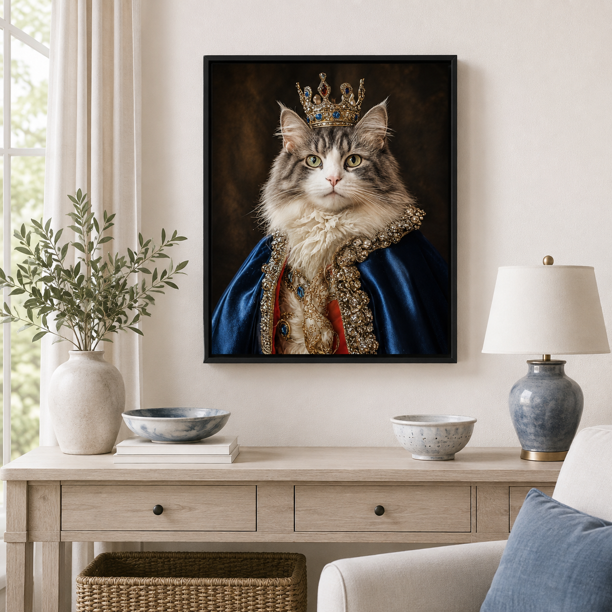 Custom Regal Pet Portrait Canvas Aura Canvas