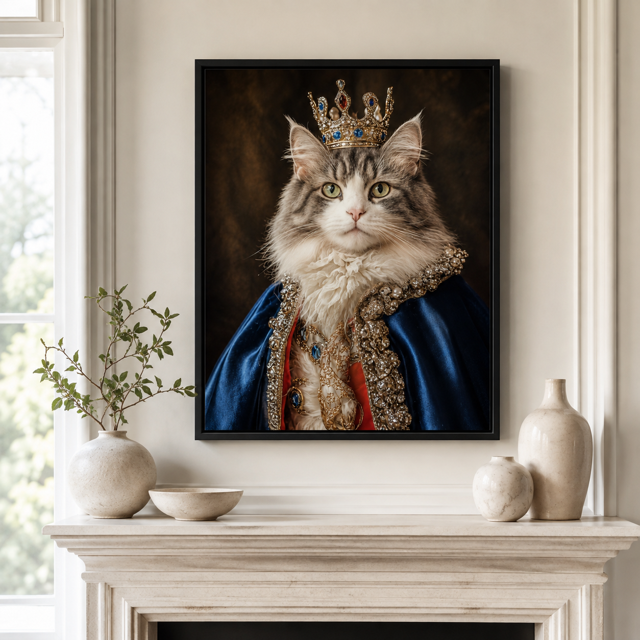 Custom Regal Pet Portrait Canvas Aura Canvas