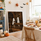 Ghost Library Canvas Wall Art Aura Canvas