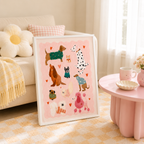 Cute Dog Pattern Canvas Wall Art Aura Canvas