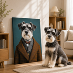 Custom Distinguished Pet Portrait Canvas Aura Canvas
