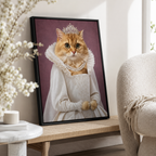 Custom Princess Cat Portrait Canvas Aura Canvas