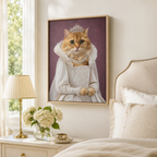 Custom Princess Cat Portrait Canvas Aura Canvas