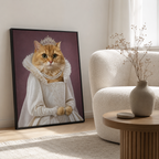 Custom Princess Cat Portrait Canvas Aura Canvas
