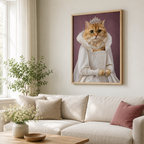 Custom Princess Cat Portrait Canvas Aura Canvas
