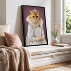 Custom Princess Cat Portrait Canvas Aura Canvas