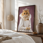 Custom Princess Cat Portrait Canvas Aura Canvas