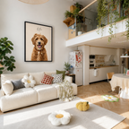 Custom Minimal Pet Portrait Canvas Aura Canvas