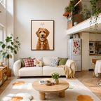 Custom Minimal Pet Portrait Canvas Aura Canvas