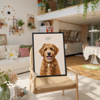 Custom Minimal Pet Portrait Canvas Aura Canvas