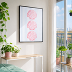 Pink Seashell Canvas Wall Art Aura Canvas