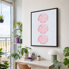Pink Seashell Canvas Wall Art Aura Canvas