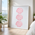 Pink Seashell Canvas Wall Art Aura Canvas