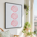 Pink Seashell Canvas Wall Art Aura Canvas