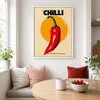 Retro Chilli Pepper Canvas Wall Art Aura Canvas
