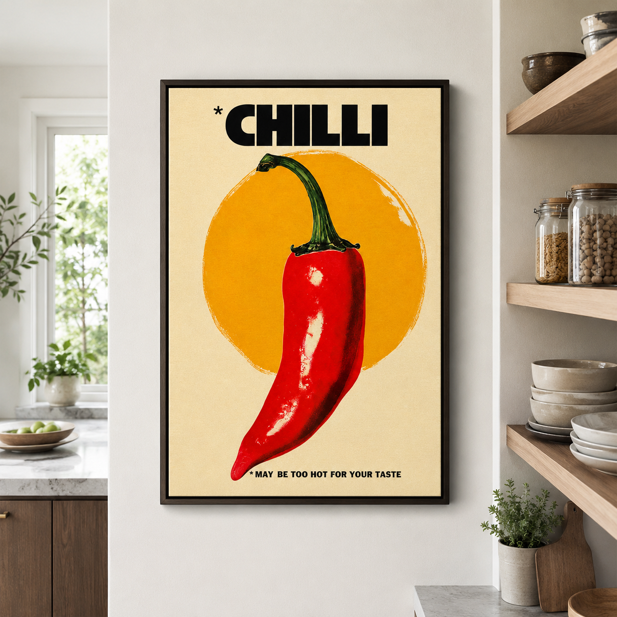 Retro Chilli Pepper Canvas Wall Art Aura Canvas