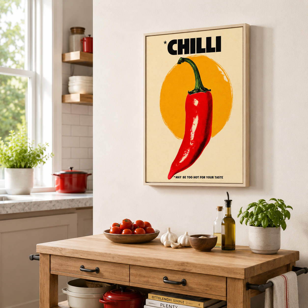 Retro Chilli Pepper Canvas Wall Art Aura Canvas
