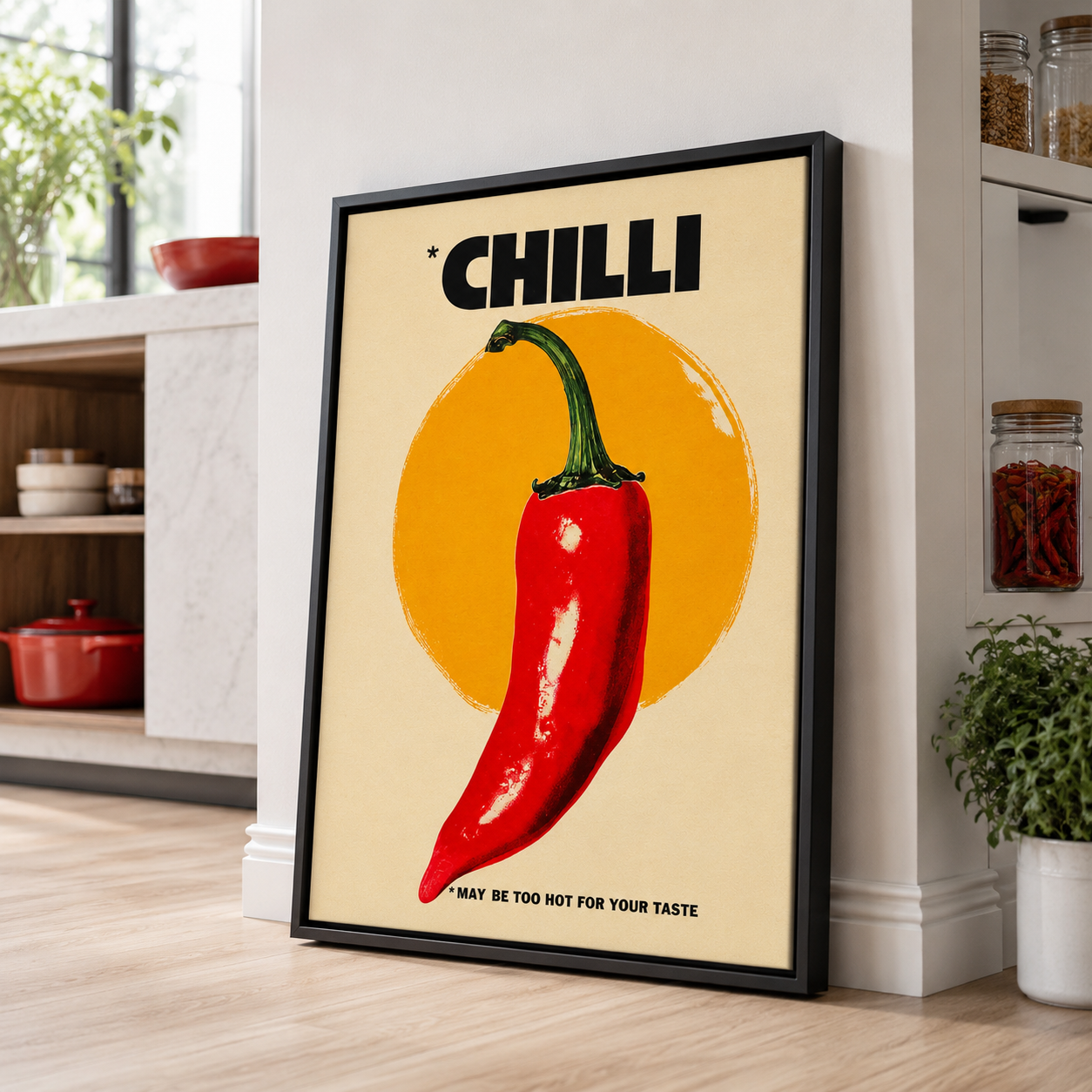 Retro Chilli Pepper Canvas Wall Art Aura Canvas