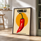 Retro Chilli Pepper Canvas Wall Art Aura Canvas