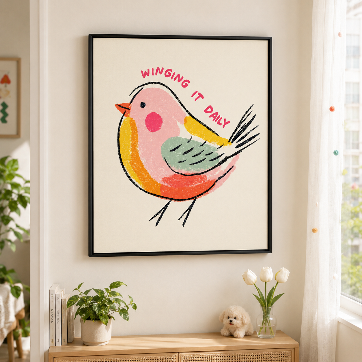 Winging It Daily Bird Canvas Wall Art Aura Canvas