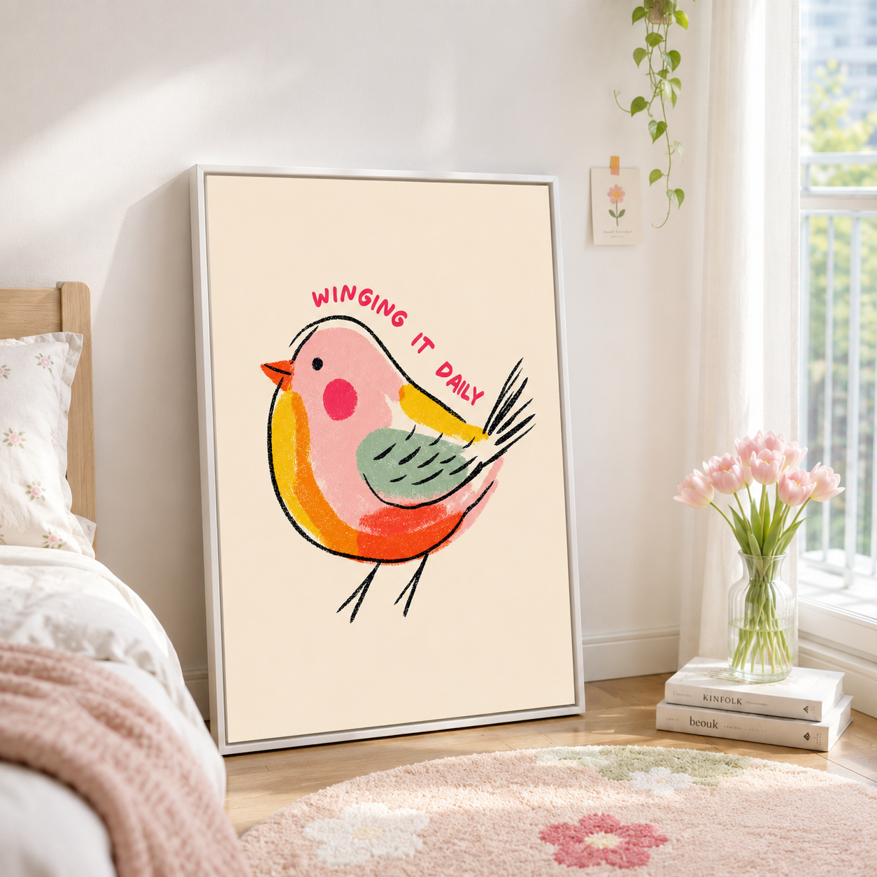 Winging It Daily Bird Canvas Wall Art Aura Canvas
