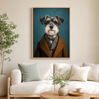 Custom Distinguished Pet Portrait Canvas Aura Canvas