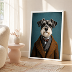 Custom Distinguished Pet Portrait Canvas Aura Canvas