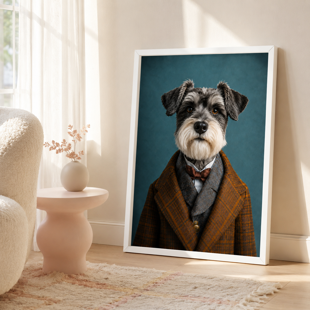 Custom Distinguished Pet Portrait Canvas Aura Canvas