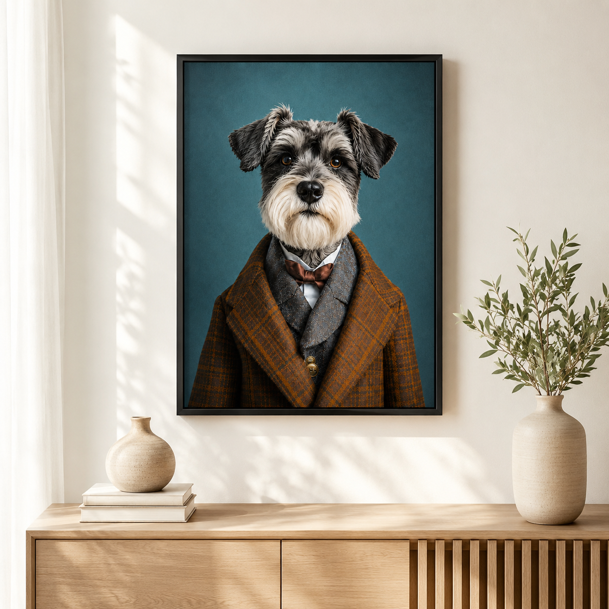 Custom Distinguished Pet Portrait Canvas Aura Canvas