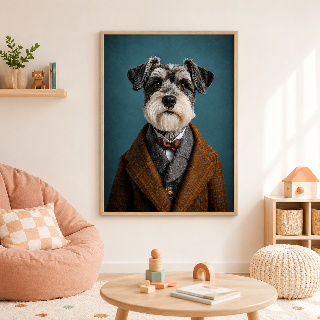 Custom Distinguished Pet Portrait Canvas Aura Canvas