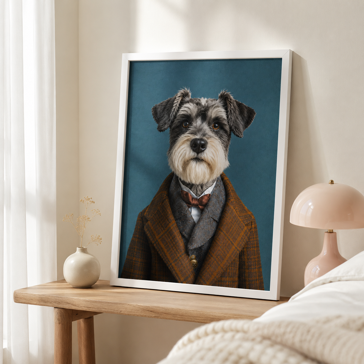 Custom Distinguished Pet Portrait Canvas Aura Canvas
