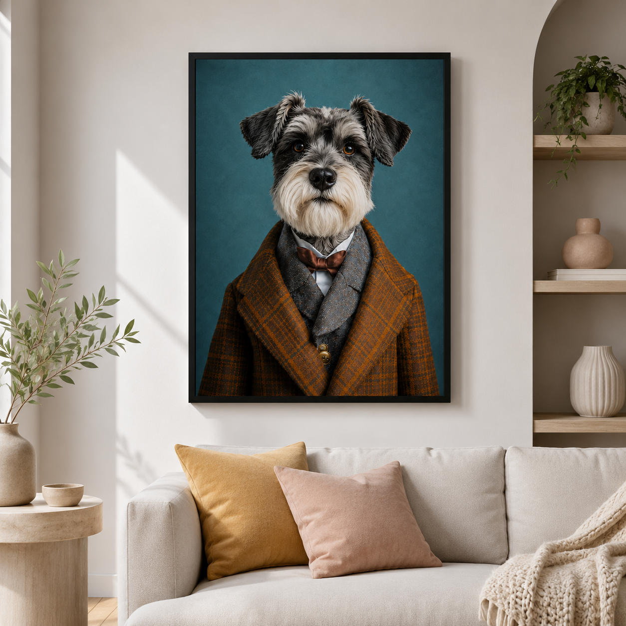 Custom Distinguished Pet Portrait Canvas Aura Canvas