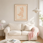Custom Line Art Pet Portrait Canvas Aura Canvas