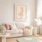 Custom Line Art Pet Portrait Canvas Aura Canvas