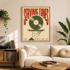 Serving Tunes Vinyl Record Canvas Wall Art Aura Canvas