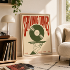 Serving Tunes Vinyl Record Canvas Wall Art Aura Canvas