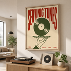 Serving Tunes Vinyl Record Canvas Wall Art Aura Canvas