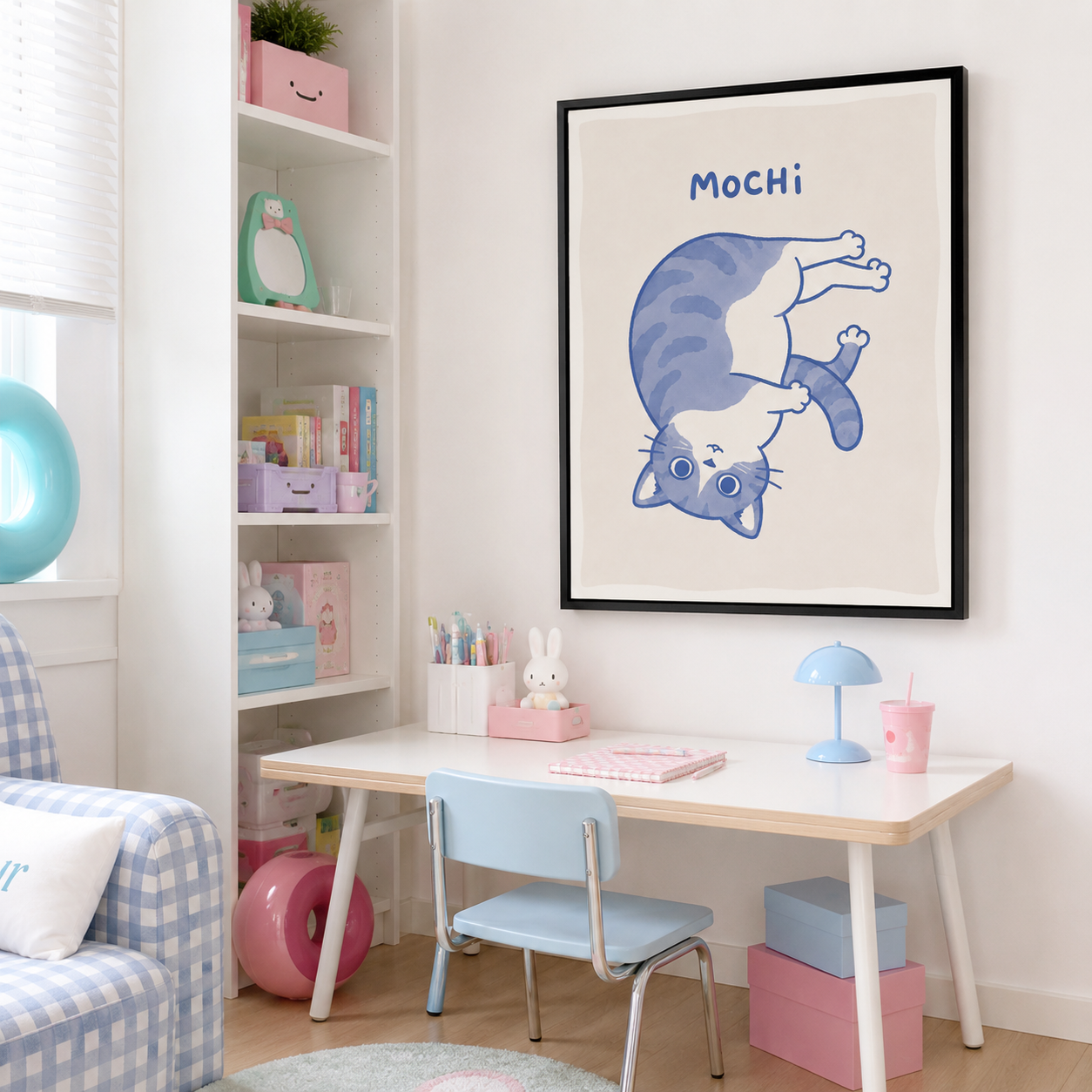 Custom Cute Cat Portrait Canvas Aura Canvas